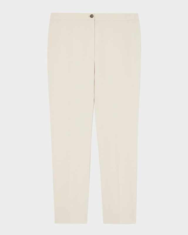 Plus Size Ravel Cropped Cady Cigarette Trousers